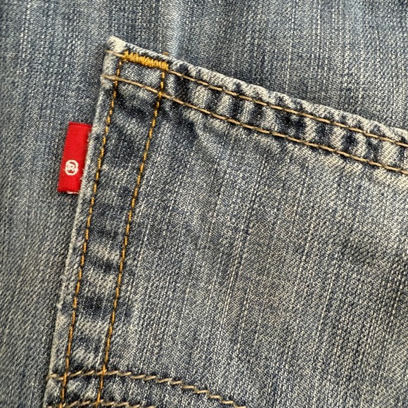 Levi Strauss‎ & Co 505 Mens Jeans W38 L34 Regular Fit Light Wash Denim Blank Tab - Picture 7 of 11